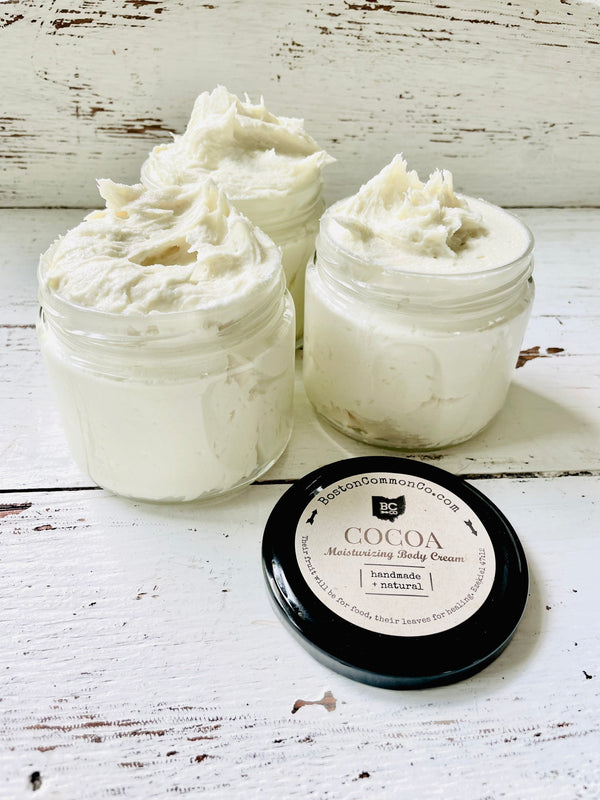 Natural Hand Whipped Creamy Cocoa Body Butter Providing Intense Hydration