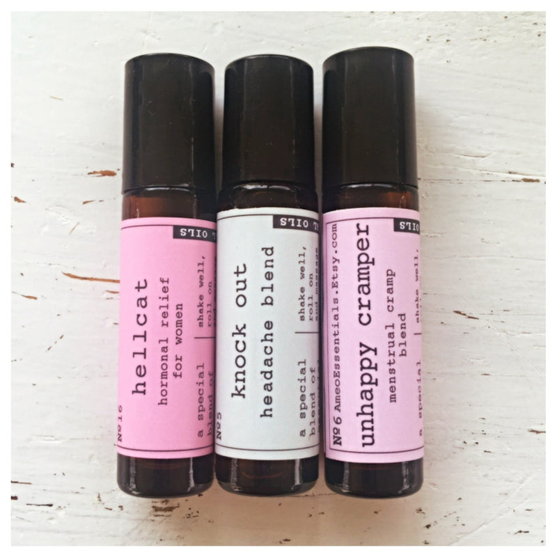 Menstrual Relief Kit Essential Oil Rollerball Blends for Period Relief
